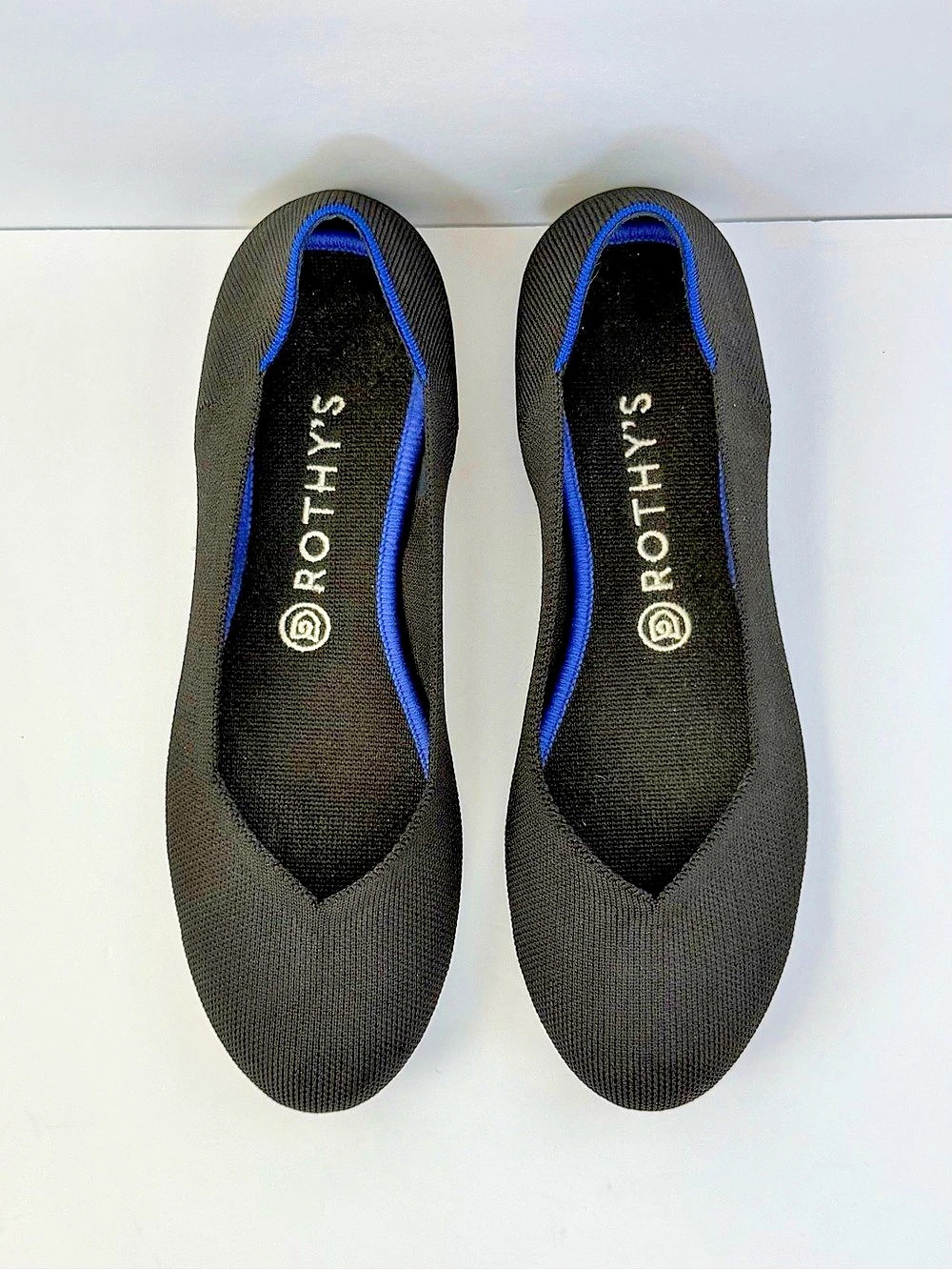 Rothy’s The Flat Black Solid Ballet Flats Women’s 9.5 Washable